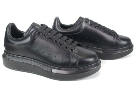 Мъжки спортни обувки от естествена кожа Nero Dentro – черни, с шито ходило