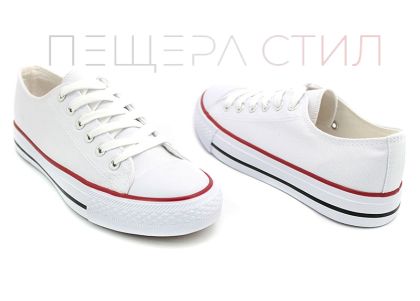 Мъжки бели кецове от текстил Alba Tenere – модел 2025