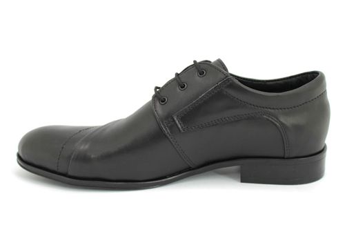 Pantofi eleganti barbati din piele naturală negru Y 7690 CH