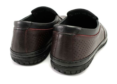 Pantofi casual pentru barbati in burgundy 807p BR 