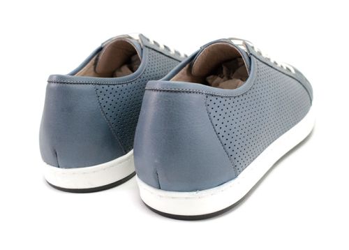 Pantofi moale barbati in denim albastru 703p SN