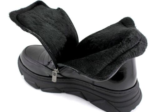 Pantofi dama sport de iarnă, realizată din piele naturală în negru 567 CH