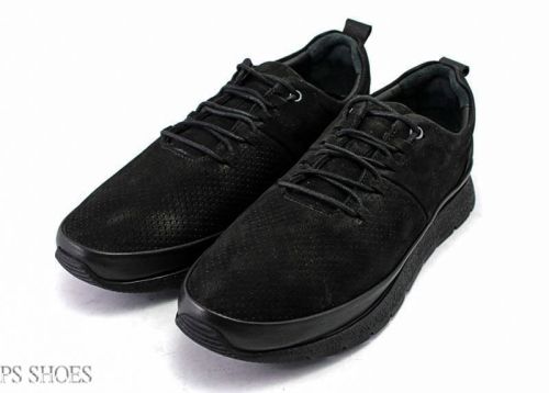 Pantofi pentru bărbați din nubuc natural în negru - Model Dedrig