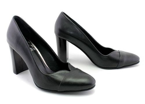 Pantofi pentru femei cu toc înalt, negru, model Enola