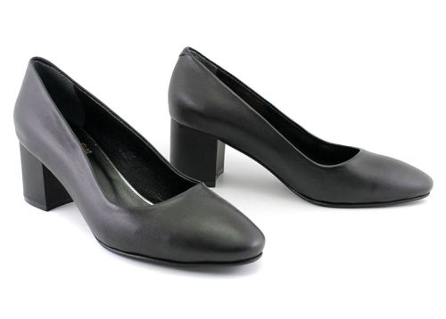 Pantofi de damă de culoare neagră, model Lada.