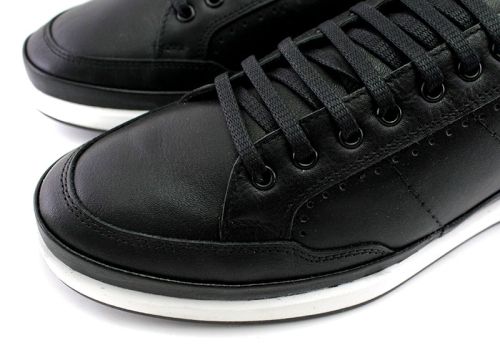 Pantofi sport bărbați cu șireturi în negru - Model Franz