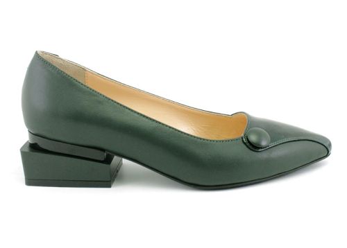 Дамски елегантни обувки в зелено - Модел Яспис