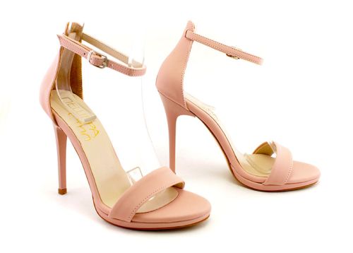 Дамски, официални сандали в розово - Модел Азалия.