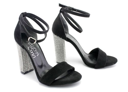 Дамски, официални сандали в черно - Модел Грация.