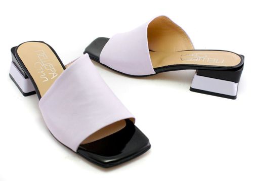 Papuci eleganti pentru dama in mov - Model Kiara