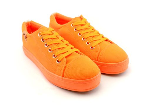 Adidasi de dama in culoare portocaliu semnal, model M-20