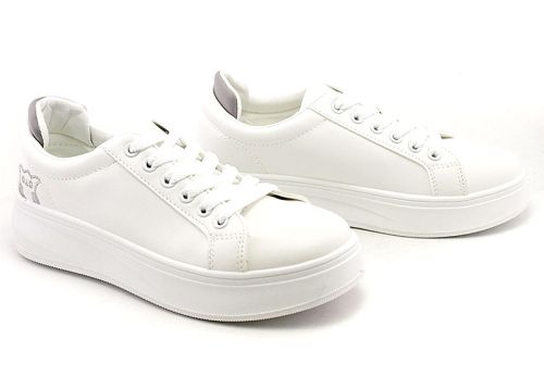 Pantofi sport dama alb, model 15-1.