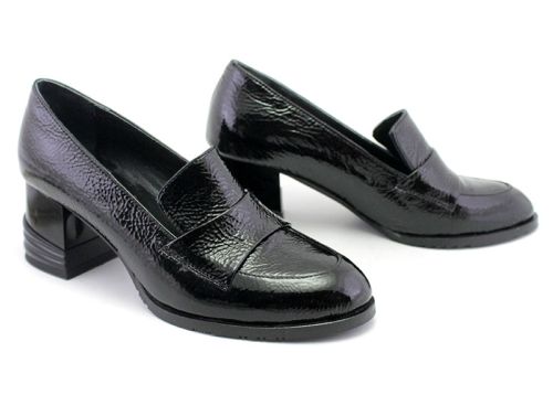 Pantofi formali dama lac negru, model Claire.