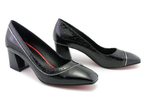 Pantofi formali dama lac negru, model Arlet.