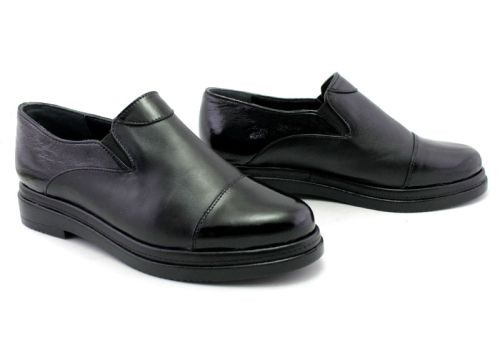 Pantofi casual dama fara sireturi in negru - Model Areselis.