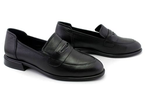 Pantofi casual dama fara sireturi in negru - Model Renata.