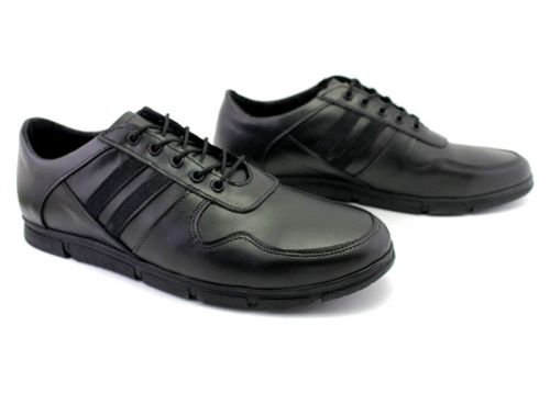 Pantofi casual pentru bărbați în negru - Model Yasen.