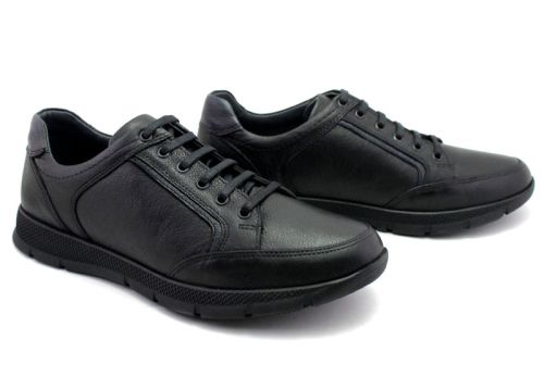 Pantofi casual pentru bărbați în negru - Model Demario I.