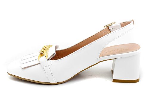Pantofi formali dama alb, model Adora.