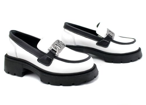 Pantofi dama in alb si negru - Model Bonita.