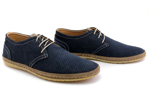 Pantofi casual pentru bărbați în albastru închis - Model Federico.