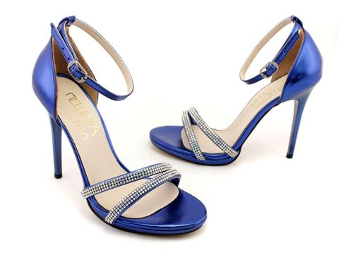 Sandale formale dama in albastru - Model Fidelia.