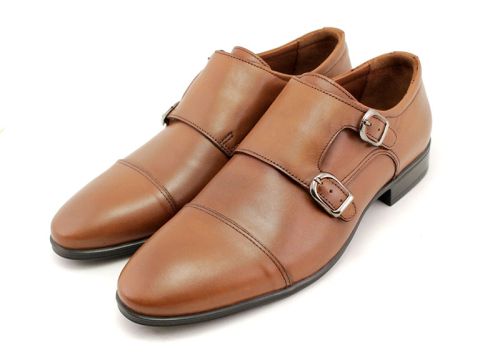 Pantofi formali barbatesti maro deschis, model Lubozar.