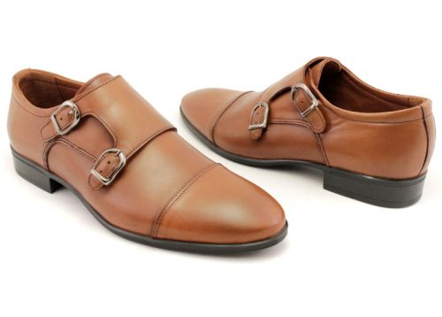 Pantofi formali barbatesti maro deschis, model Lubozar.