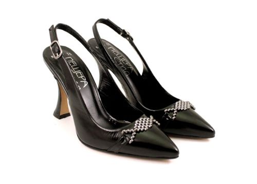 Дамски официални сандали в черно - Модел Джилиън