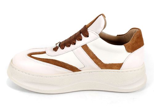 Golden Ray – Дамски сникърси от естествена кожа с модерна визия и велурени акценти