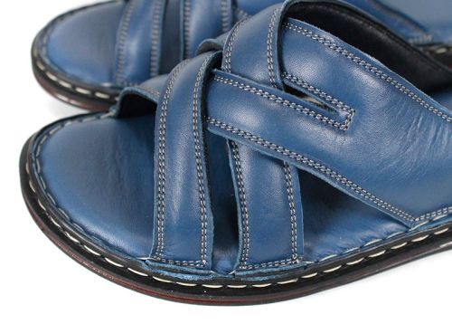 miro vento мъжки чехли естествена кожа деним