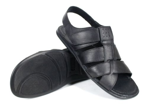 мъжки сандали Mare Blu черни естествена кожа