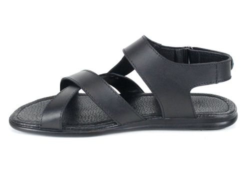 Мъжки черни сандали от естествена кожа Nero Classico