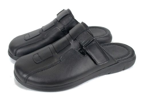 Мъжко сабо Silent Note с велкро от естествена кожа