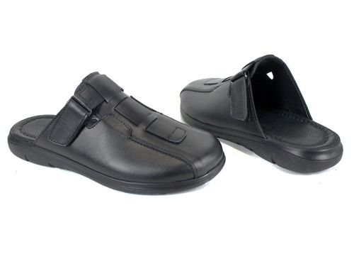 Мъжко сабо Silent Note с велкро от естествена кожа