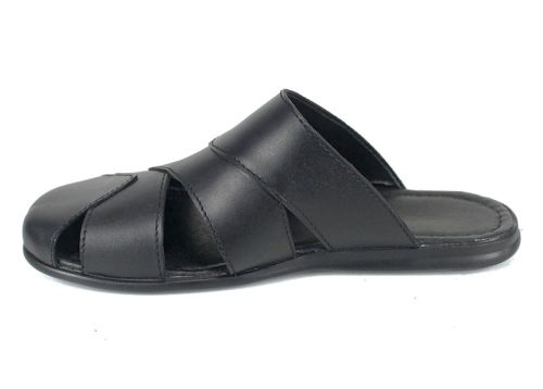 Castro Line мъжки чехли черни естествена кожа