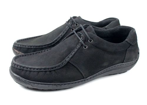 Преоценени мъжки мокасини от естествен набук – леко разнотоние - Модел Донато.