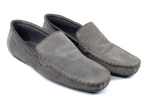 Мъжки мокасини Vento Visón от естествен велур в цвят визон, преоценен модел