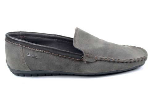 Мъжки мокасини Vento Visón от естествен велур в цвят визон, преоценен модел