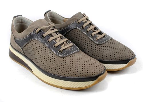 Achilles Graphite – мъжки летни обувки от набук в тъмно сиво - преоценени