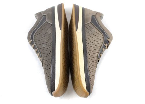 Achilles Graphite – мъжки летни обувки от набук в тъмно сиво - преоценени