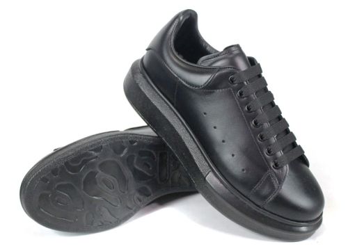 Мъжки спортни обувки от естествена кожа Nero Dentro – черни, с шито ходило