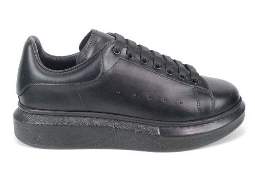 Мъжки спортни обувки от естествена кожа Nero Dentro – черни, с шито ходило