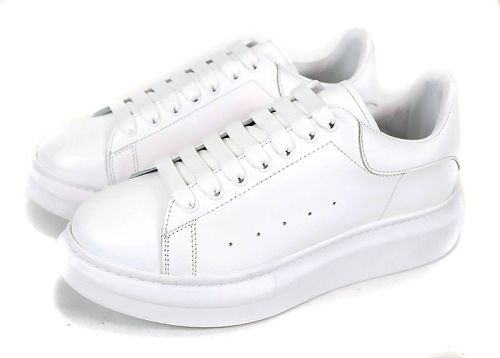 Мъжки спортни обувки Nero Dentro от бяла естествена кожа с шито ходило