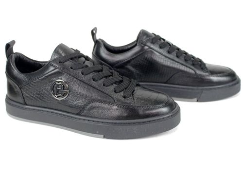 Мъжки ежедневни обувки Lupo Forte – естествена кожа с кроко и змийски щампи