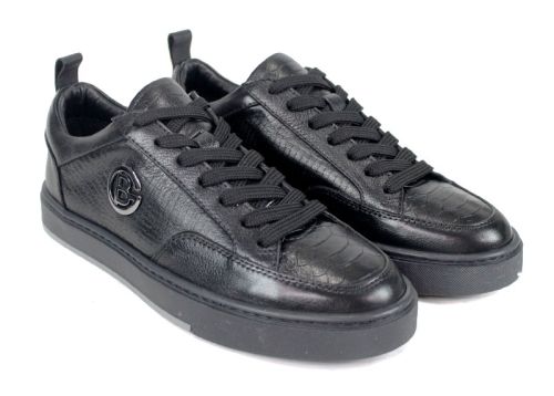 Мъжки ежедневни обувки Lupo Forte – естествена кожа с кроко и змийски щампи