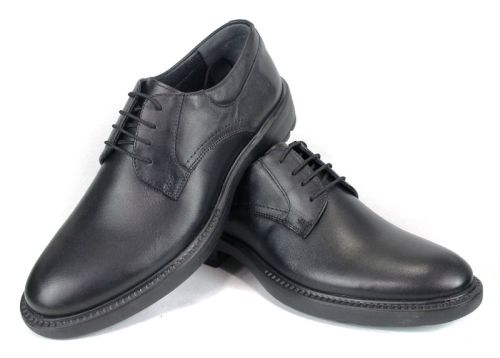 Мъжки официални обувки Inverno Classico – черна естествена кожа с дебело зимно ходило