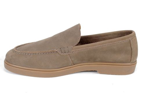 Мъжки мокасини Notte Morbida – естествен набук визон с гъвкаво ходило