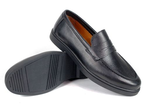 Мъжки мокасини Linea Nobile – естествена кожа, черни, с гъвкаво ходило