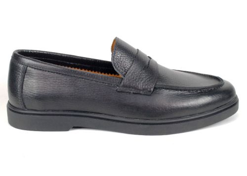 Мъжки мокасини Linea Nobile – естествена кожа, черни, с гъвкаво ходило